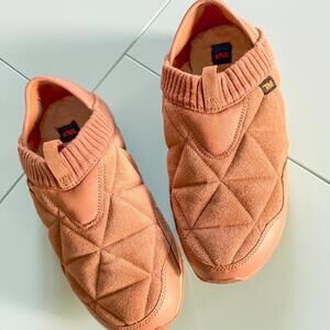 TEVA Pecan Ember Moc Suede Shearling Wool Slipper Shoes, Woman's 11